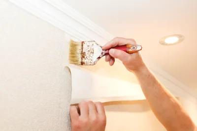 Pose de papier peint à Mittlach — revêtements muraux et toiles de verre